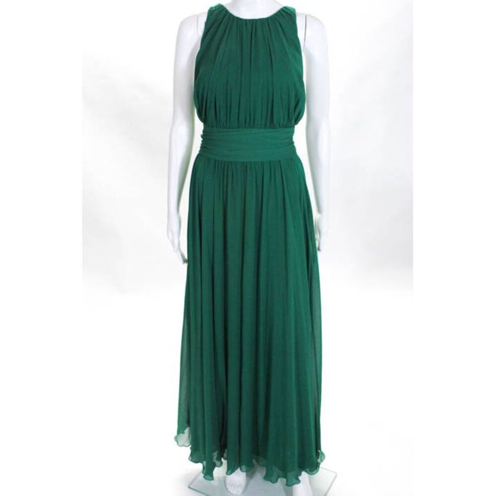 Badgley Mischka Green Fluorite Emerald Gala Gown Size 14 $740 10286501